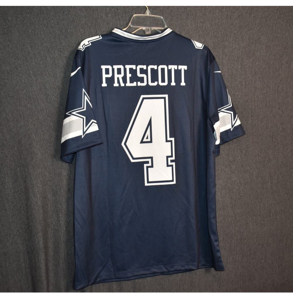 Nike Men's Large Dallas Cowboy #4 Dak Prescott NFLPA NFL Dri-Fit Shirt